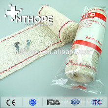 Medizinische elastische Kreppbandage mit rotem Faden